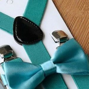 Boy’s pre-ties bow tie and suspenders.